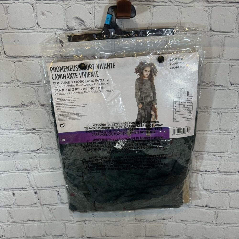 Undead Walker Zombie Girl’s Halloween Costume Sz: L 12-14 NWT - Picture 3 of 4